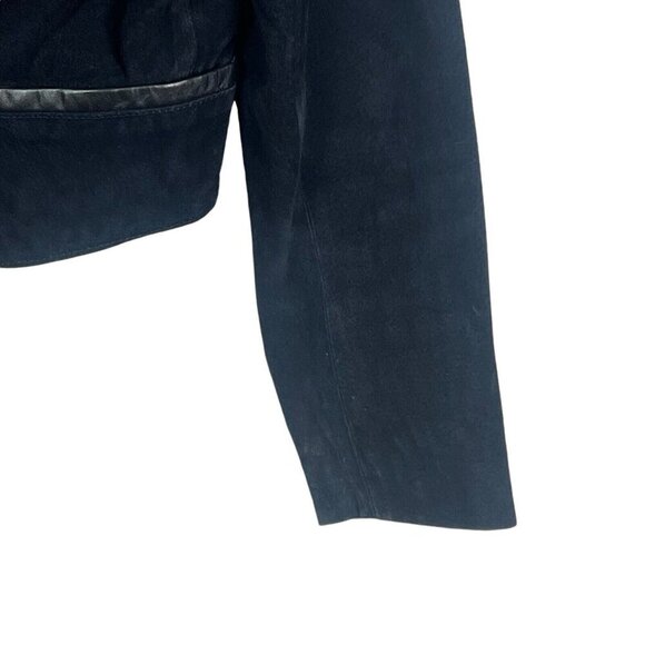 VTG Scully Jacket Womens Sz 10 Black Brown Fringe Suede Leather Jacket Western - Picture 3 of 16